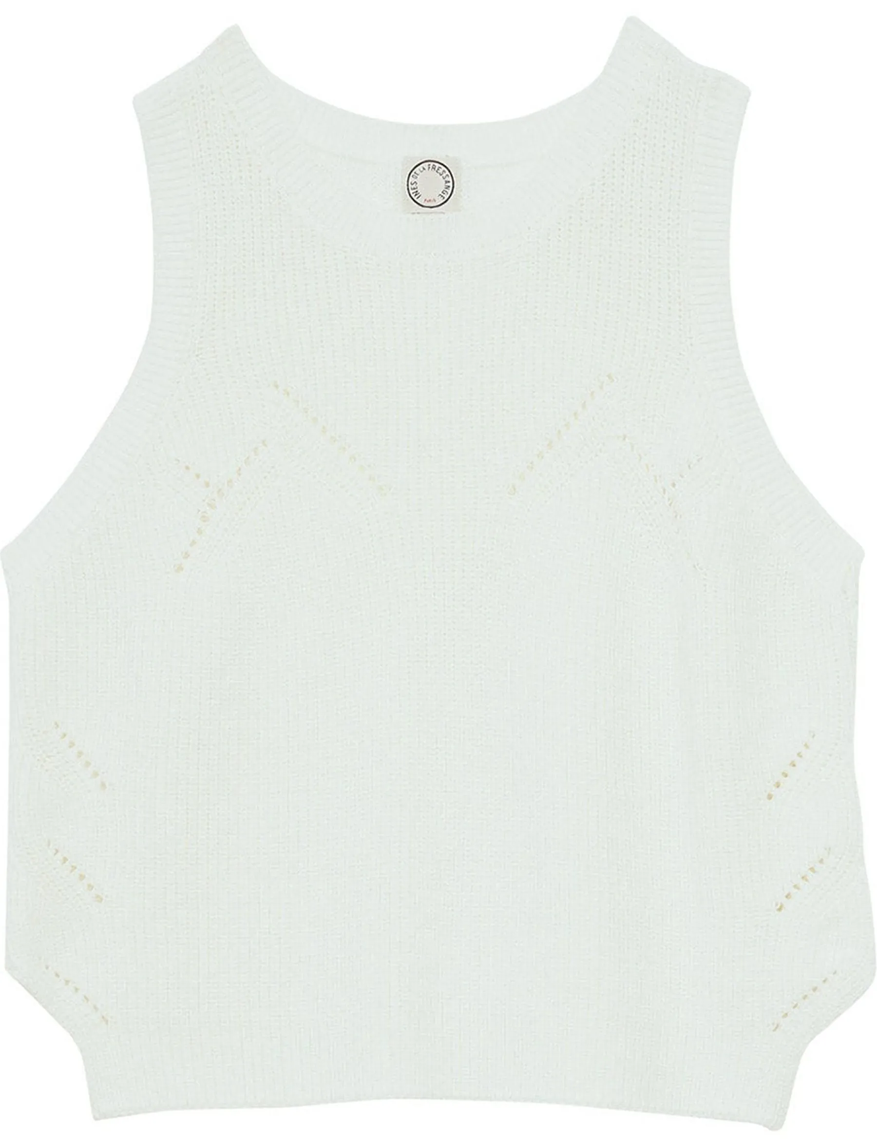 Clearance Ines de la Fressange Paris Agatha ecru sleeveless jumper