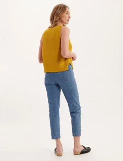 Flash Sale Ines de la Fressange Paris Agatha mustard sleeveless jumper