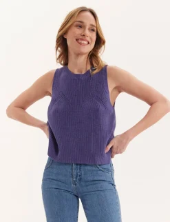 Store Ines de la Fressange Paris Agatha purple sleeveless jumper