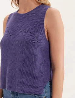 Store Ines de la Fressange Paris Agatha purple sleeveless jumper