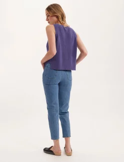 Store Ines de la Fressange Paris Agatha purple sleeveless jumper