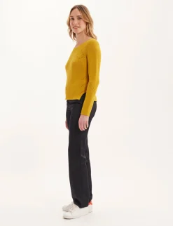Best Sale Ines de la Fressange Paris Agathe mustard jumper