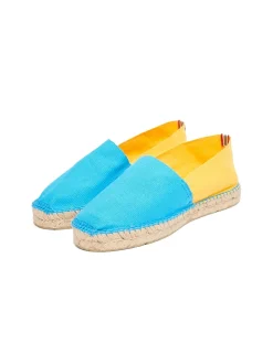 Best Sale Ines de la Fressange Paris Aglae turquoise-yellow espadrilles