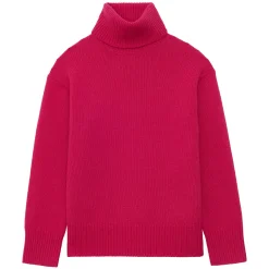 Best Sale Ines de la Fressange Paris Aiden turtleneck jumper in fuchsia wool and cashmere
