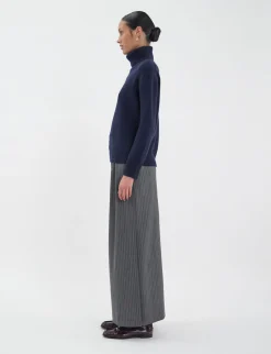 Online Ines de la Fressange Paris Aiden wool and cashmere turtleneck jumper Navy blue