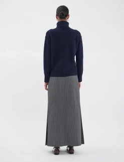 Online Ines de la Fressange Paris Aiden wool and cashmere turtleneck jumper Navy blue