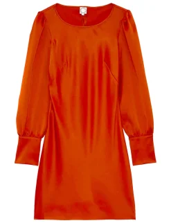 Shop Ines de la Fressange Paris Amael burnt orange dress