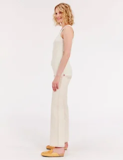 Fashion Ines de la Fressange Paris Amelie tank top in ivory jersey