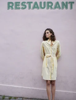 Discount Ines de la Fressange Paris Amour jaune shirt dress
