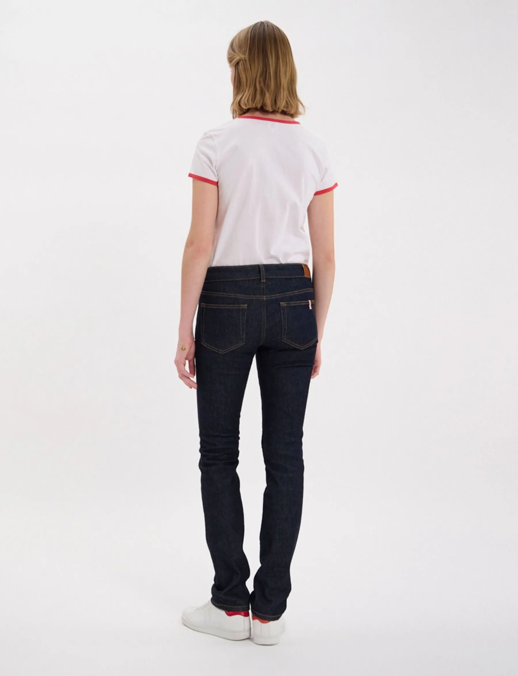 New Ines de la Fressange Paris Anemone jeans in navy blue cotton x Notify