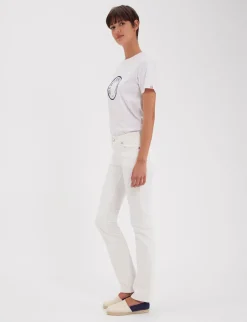 Sale Ines de la Fressange Paris Anemone jeans in white cotton x Notify