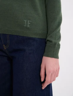 Cheap Ines de la Fressange Paris Angela khaki jumper