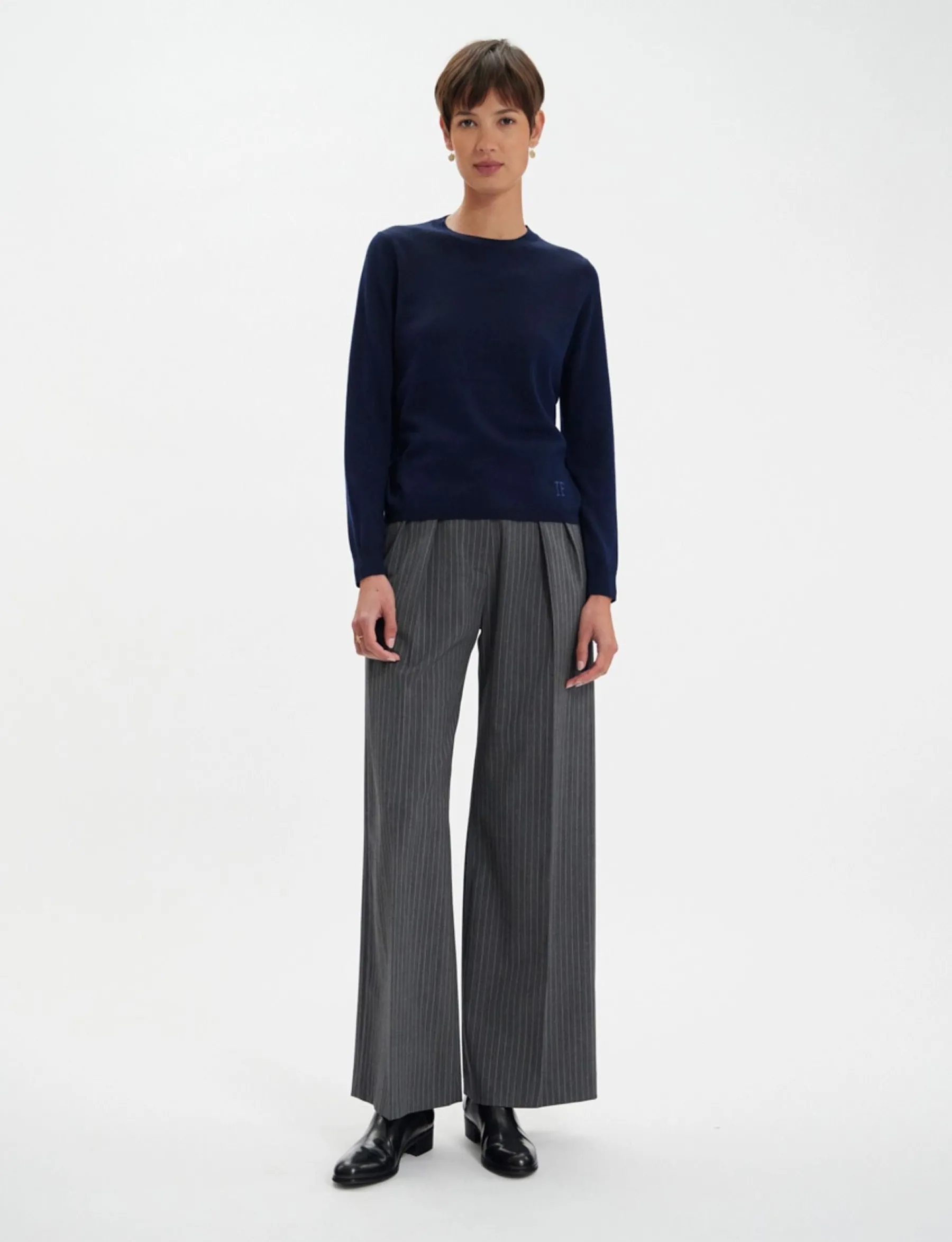 Discount Ines de la Fressange Paris Angela navy jumper