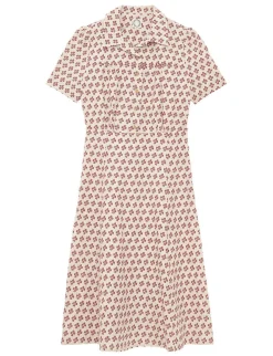 Hot Ines de la Fressange Paris Angèle linen print dress