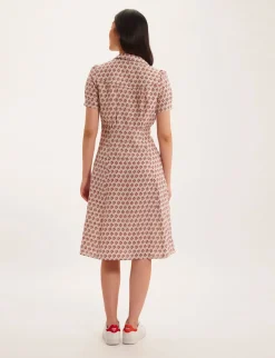 Hot Ines de la Fressange Paris Angèle linen print dress