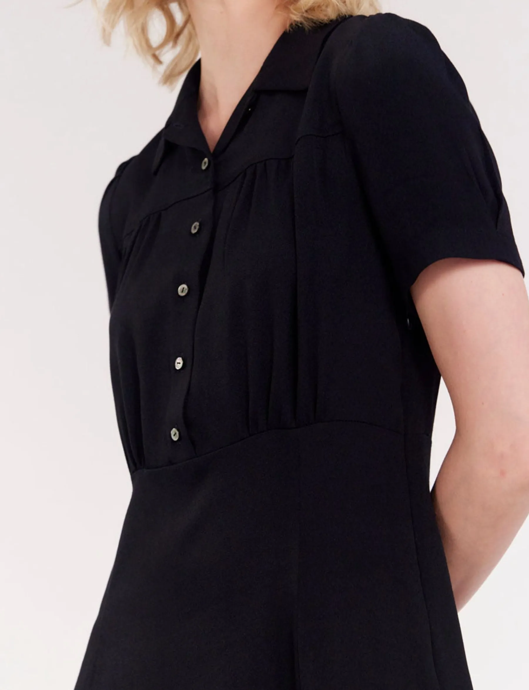 New Ines de la Fressange Paris Angèle navy blue dress