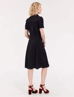 New Ines de la Fressange Paris Angèle navy blue dress