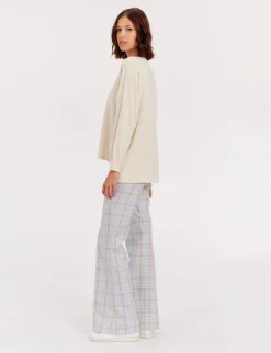 Outlet Ines de la Fressange Paris Anton ivory cashmere V-neck jumper