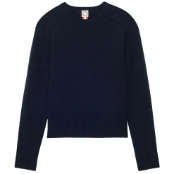 Sale Ines de la Fressange Paris Arthur jumper in navy wool and cashmere