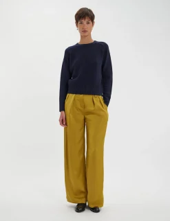 Sale Ines de la Fressange Paris Arthur jumper in navy wool and cashmere