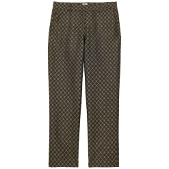 Online Ines de la Fressange Paris Audrey black and gold jacquard weave trousers