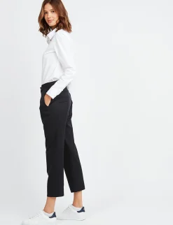 Flash Sale Ines de la Fressange Paris Audrey navy fine wool trousers