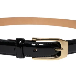 Hot Ines de la Fressange Paris Aurelia black patent leather belt