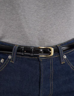 Hot Ines de la Fressange Paris Aurelia black patent leather belt