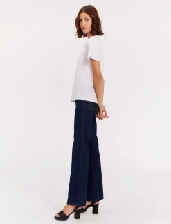 Discount Ines de la Fressange Paris Aurore pink v-neck t-shirt