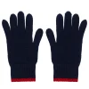 Best Ines de la Fressange Paris Bahia gloves in navy knit, red mesh