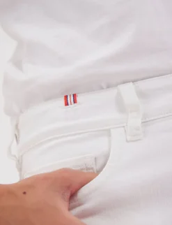 Hot Ines de la Fressange Paris Bamboo slim fit white cotton jeans x Notify