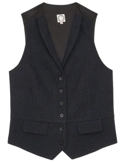 Hot Ines de la Fressange Paris Black and blue Robinson waistcoat