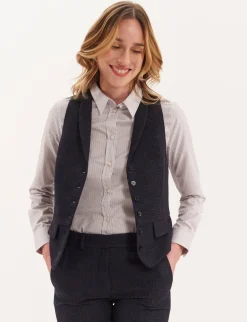 Hot Ines de la Fressange Paris Black and blue Robinson waistcoat