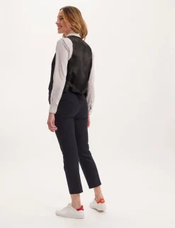 Hot Ines de la Fressange Paris Black and blue Robinson waistcoat