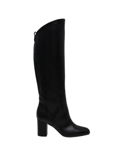 Fashion Ines de la Fressange Paris Black heel boot in calf leather