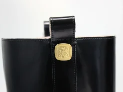 Cheap Ines de la Fressange Paris Black Lana boots in smooth leather