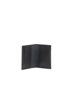Hot Ines de la Fressange Paris Black leather Le Parisien double card holder
