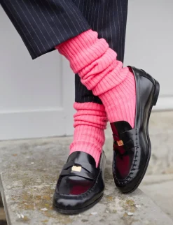 Fashion Ines de la Fressange Paris Black leather loafer