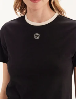Hot Ines de la Fressange Paris Black Oscar T-shirt