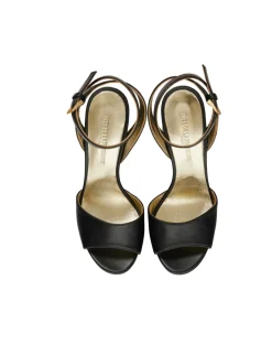 Best Sale Ines de la Fressange Paris Black platform sandal