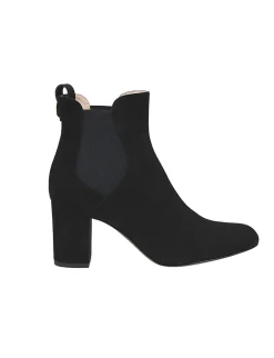 Flash Sale Ines de la Fressange Paris Black suede heeled ankle boot