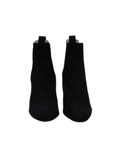 Flash Sale Ines de la Fressange Paris Black suede heeled ankle boot