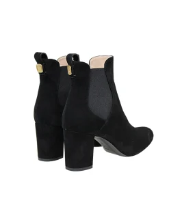 Flash Sale Ines de la Fressange Paris Black suede heeled ankle boot