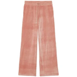 New Ines de la Fressange Paris Britney jogging bottoms in powder pink velvet