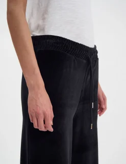 Hot Ines de la Fressange Paris Britney jogging bottoms in smooth black velvet