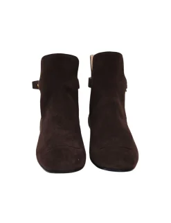 Sale Ines de la Fressange Paris Brown suede ankle boot