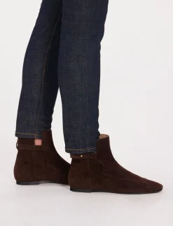 Sale Ines de la Fressange Paris Brown suede ankle boot