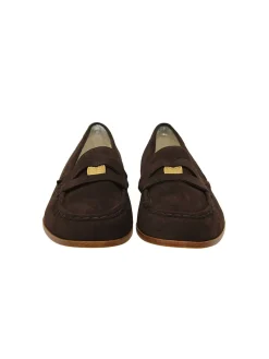 Cheap Ines de la Fressange Paris Brown suede loafer