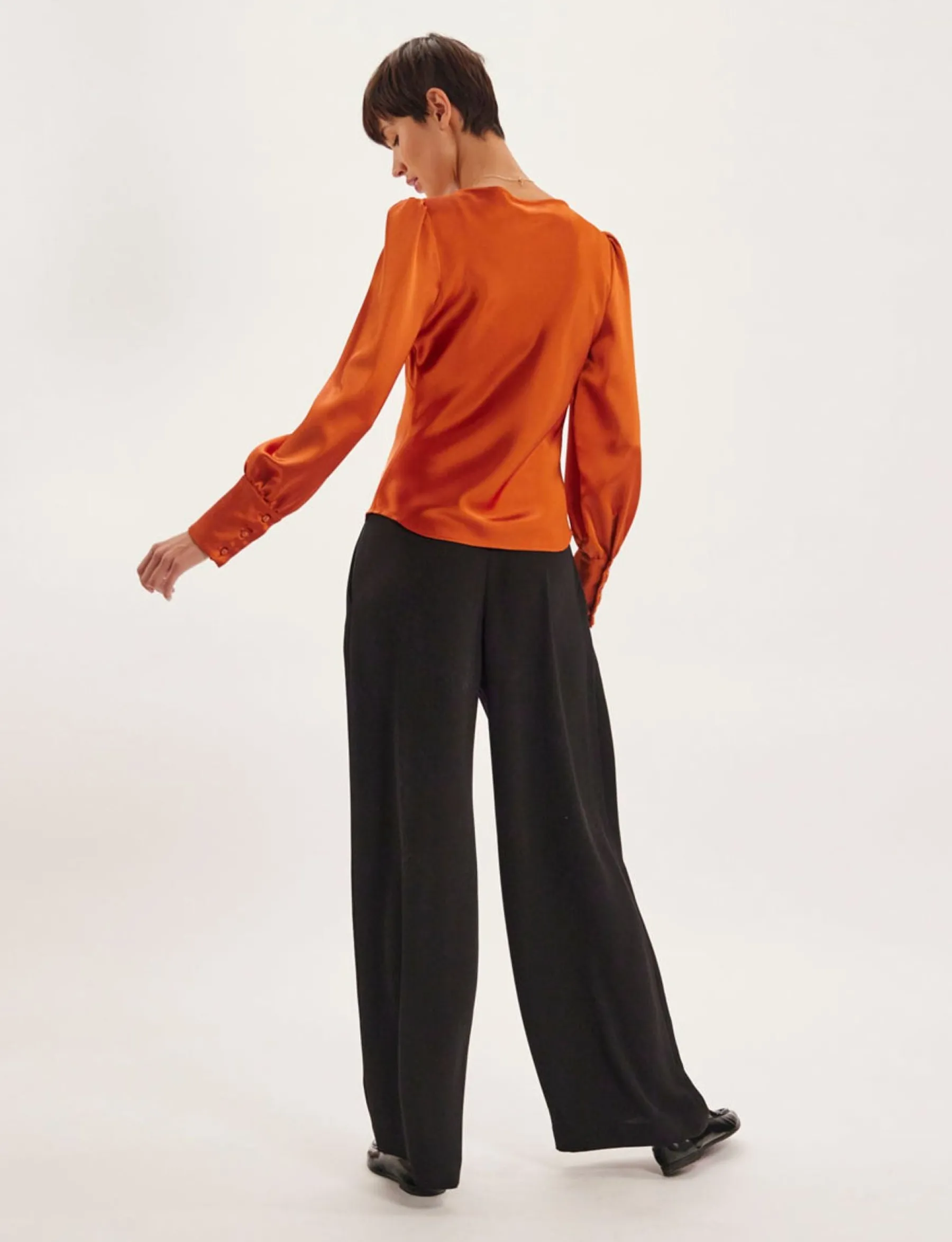 Flash Sale Ines de la Fressange Paris Burnt orange Theola top