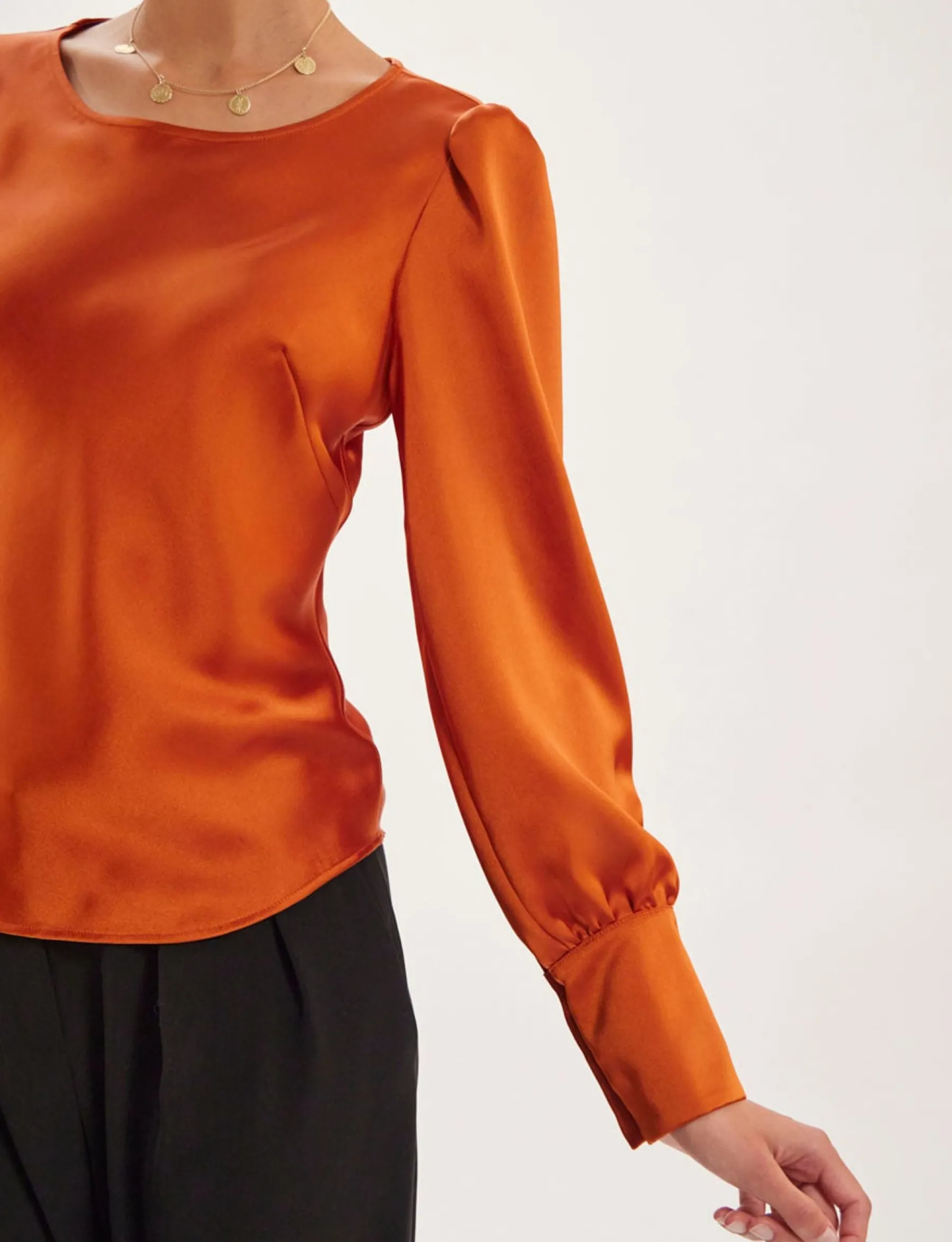 Flash Sale Ines de la Fressange Paris Burnt orange Theola top